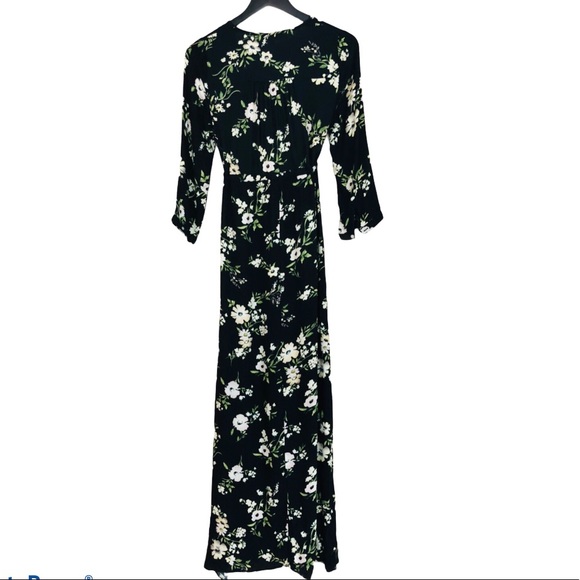 NWT- Love Stitch Floral Wrap Maxi w/ 3/4” Sleeves - Picture 2 of 8